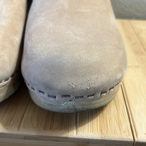 No. 6 Bone Clog Heels 39 Suede Beige Tan Color - Picture 11 of 12